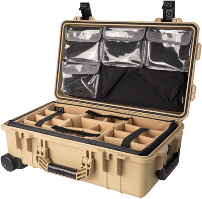 Vidafun V22 防水氣密抗撞提把滑輪箱 沙黑色13