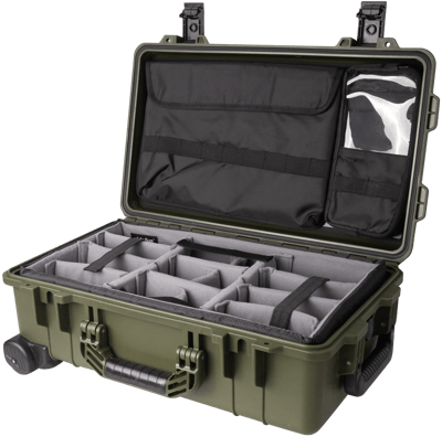 Vidafun V22 防水氣密抗撞提把滑輪箱 軍綠色15