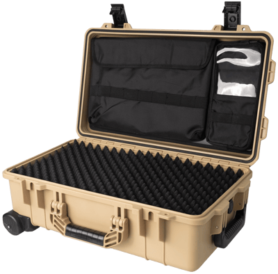 Vidafun V22 防水氣密抗撞提把滑輪箱 沙黑色14