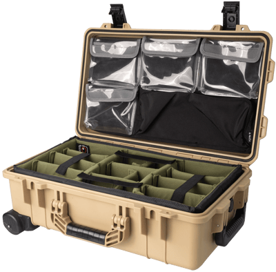 Vidafun V22 防水氣密抗撞提把滑輪箱 沙黑色12