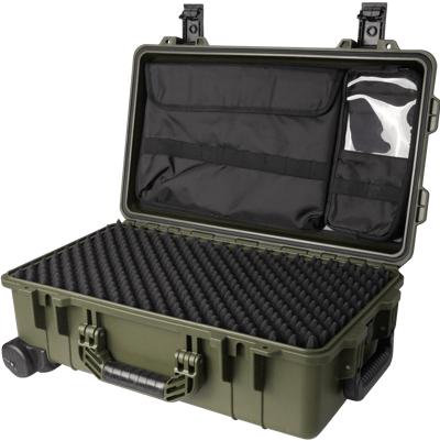 Vidafun V22 防水氣密抗撞提把滑輪箱 軍綠色14