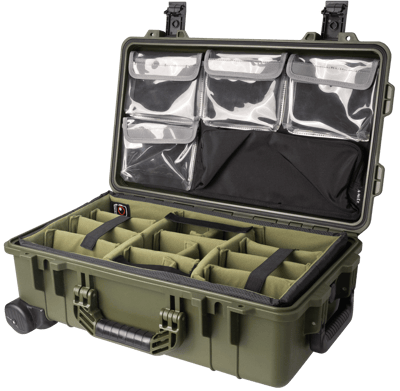 Vidafun V22 防水氣密抗撞提把滑輪箱 軍綠色12