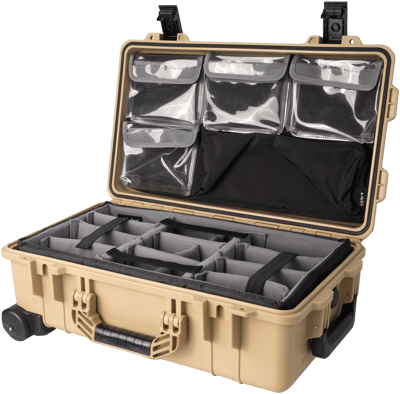 Vidafun V22 防水氣密抗撞提把滑輪箱 沙黑色11