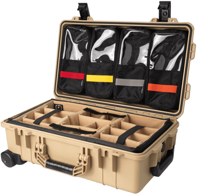 Vidafun V22 防水氣密抗撞提把滑輪箱 沙黑色21