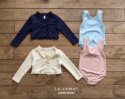 撞色連體泳裝/泳帽7