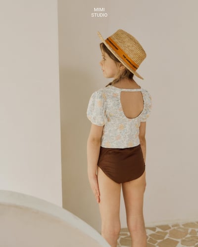 90-125ꕤˊˊ奶油碎花日常泳裝1