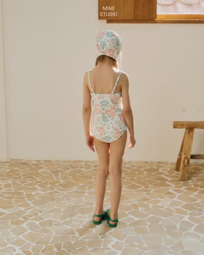 90-125ꕤˊˊ晨曦花園連衣泳裝(含帽)6