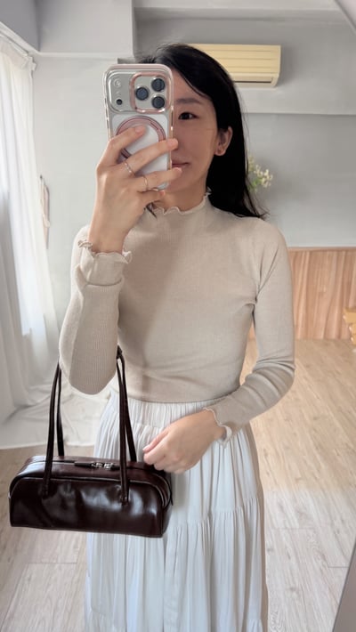 薄款羊毛捲邊上衣4