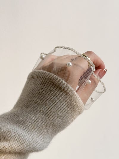 網紗珍珠針織衫4