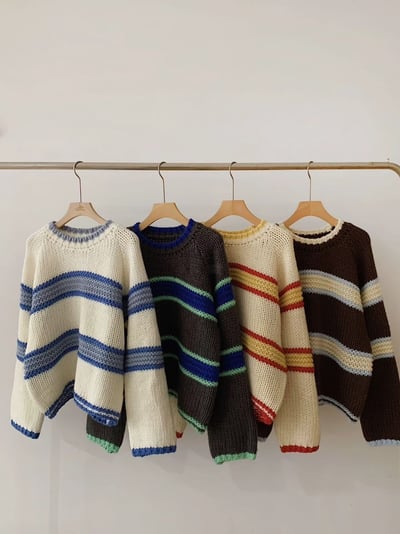 耐看撞色條紋針織5