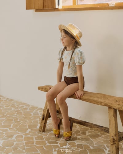 90-125ꕤˊˊ奶油碎花日常泳裝5