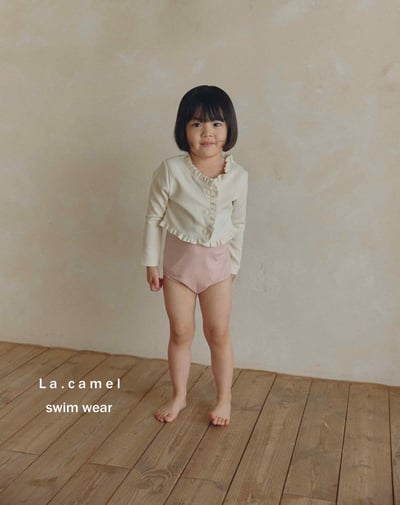 撞色連體泳裝/泳帽2