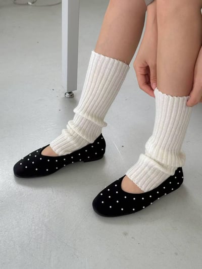 珍珠絲絨娃娃鞋4