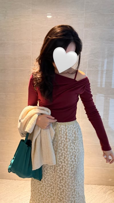 雙層透光小雛菊長裙2