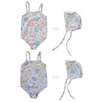 90-125ꕤˊˊ晨曦花園連衣泳裝(含帽)7