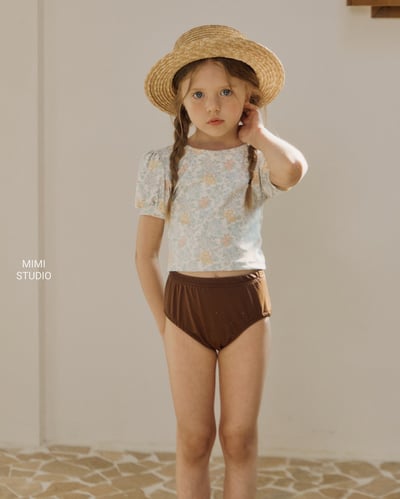 90-125ꕤˊˊ奶油碎花日常泳裝3