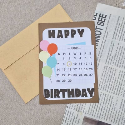 【現貨】客製化日曆手工卡片｜萬用卡片 適用生日、情人節、教師節、聖誕節、母親節、週年紀念、父親節23