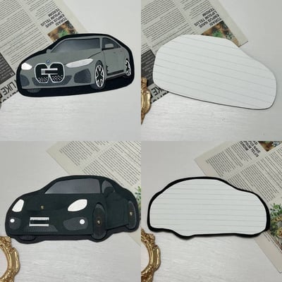 【預購】客製化手工卡片｜汽車延邊裁切款8