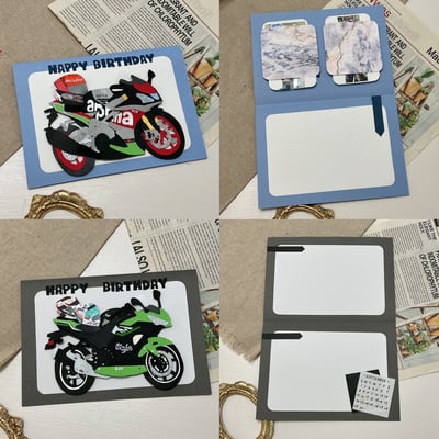 【預購】客製化手工卡片｜檔車機車款6