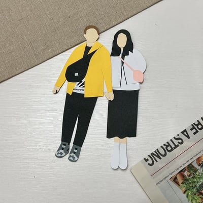 【預購】客製化紙雕裝飾｜似顏繪款8
