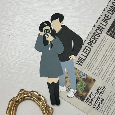 【預購】客製化紙雕裝飾｜似顏繪款12