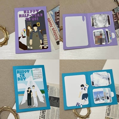 【預購】客製化手工卡片｜人像似顏繪+背景17