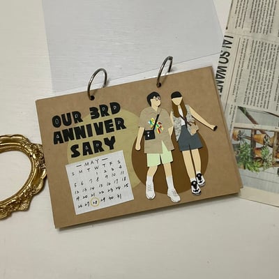 【預購】客製化扣環手工書｜人像似顏繪1