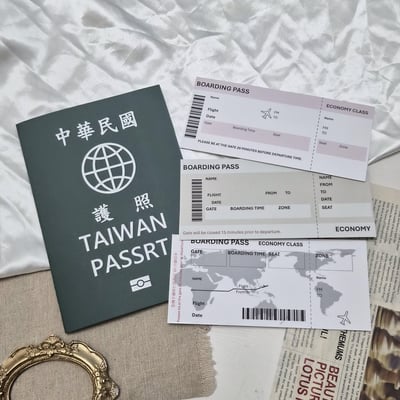 【現貨】護照機票手工卡片｜空白款1