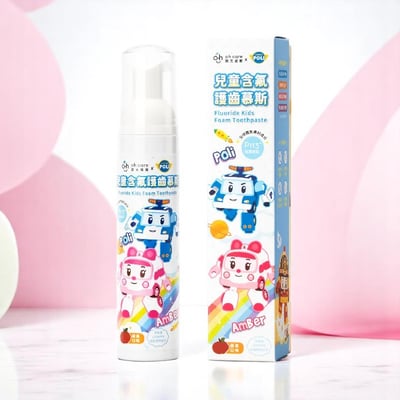 【Poli波力】兒童含氟護齒慕斯-蘋果100ml1