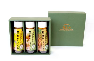 桷志田精選黑醋沙拉醬禮盒200mlx3入組(洋蔥、紅蘿蔔、柚子鹽)2