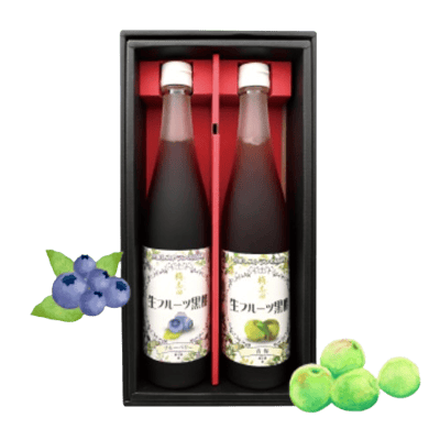 鮮果黑醋精美禮盒2入組-藍莓+青梅1