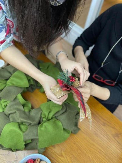 【季節限定課程】拼布聖誕花圈  x 黛安的布作雜貨6