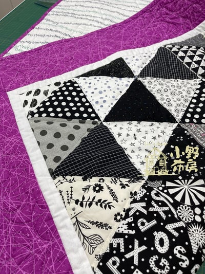 【機縫課程】時尚幾何拼布被8