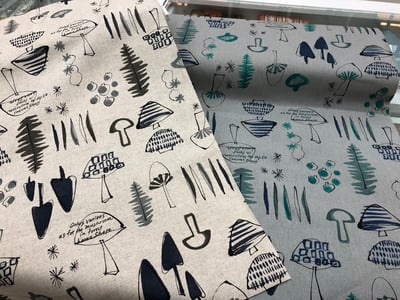 日本棉麻布蘑菇森林1