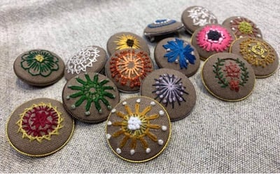 刺繡小別針材料包-銀色1