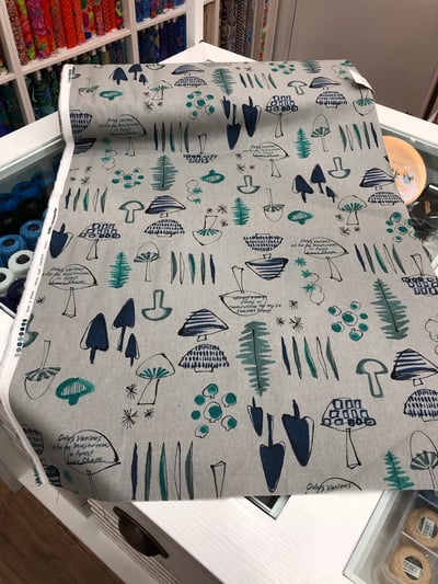 日本棉麻布蘑菇森林3