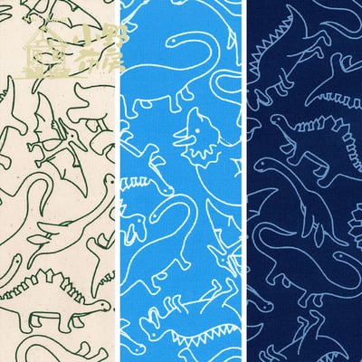 日本印花布【恐龍之舞】1
