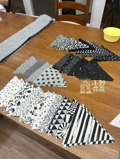 【機縫課程】時尚幾何拼布被3