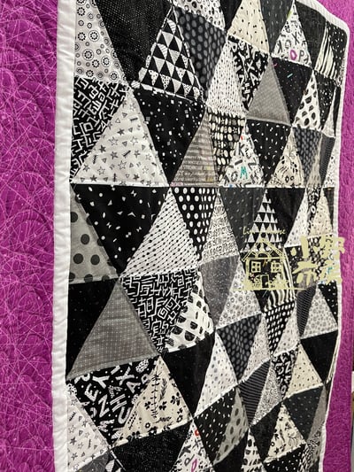 【機縫課程】時尚幾何拼布被5