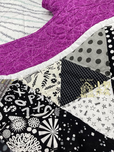 【機縫課程】時尚幾何拼布被6