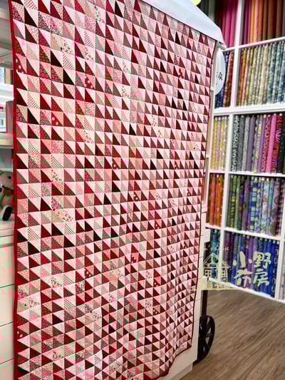 【不定時限定課程】熱情紅三角拼布被  x 黛安的布作雜貨4