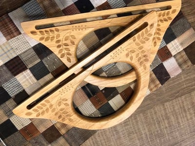 雕花實木手提把4