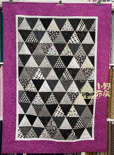 【機縫課程】時尚幾何拼布被1