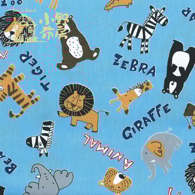 日本印花布【動物園（共兩色）】2