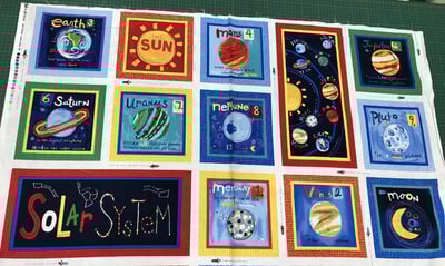 太空星球卡通圖案布組2