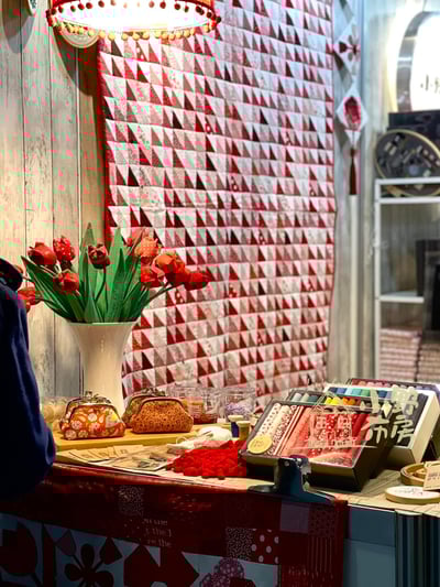 【不定時限定課程】熱情紅三角拼布被  x 黛安的布作雜貨3