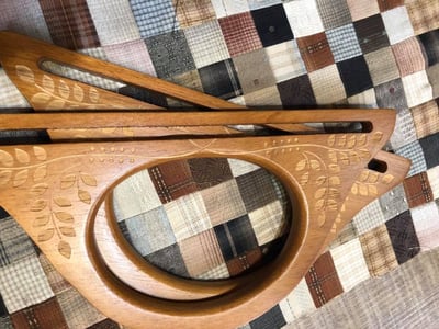 雕花實木手提把5