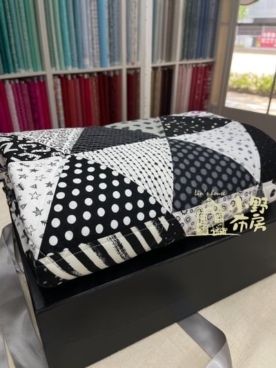 【機縫課程】時尚幾何拼布被10