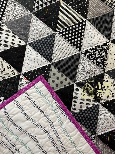 【機縫課程】時尚幾何拼布被9