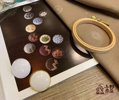 刺繡小別針材料包-銀色4